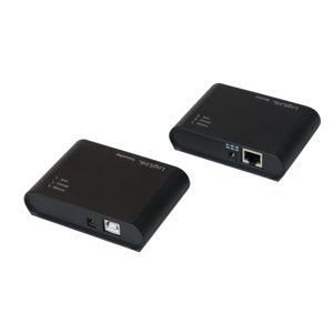 Extensor Usb 2.0 Cat.5, 50 M, Incluye Concentrador Usb De 4 Puertos, Negro Logilink