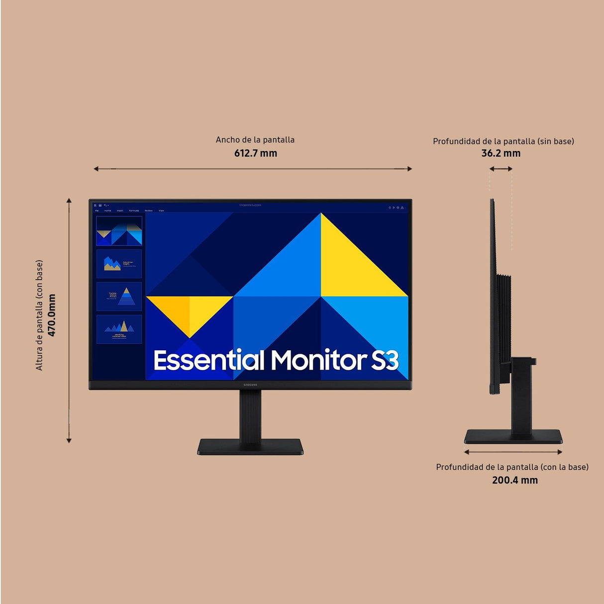 EAN 8806095803043 - Samsung S27D304GAU pantalla para PC 68,6 cm (27") 1920 x 1080 Pixeles Full HD LED Negro imagen 4