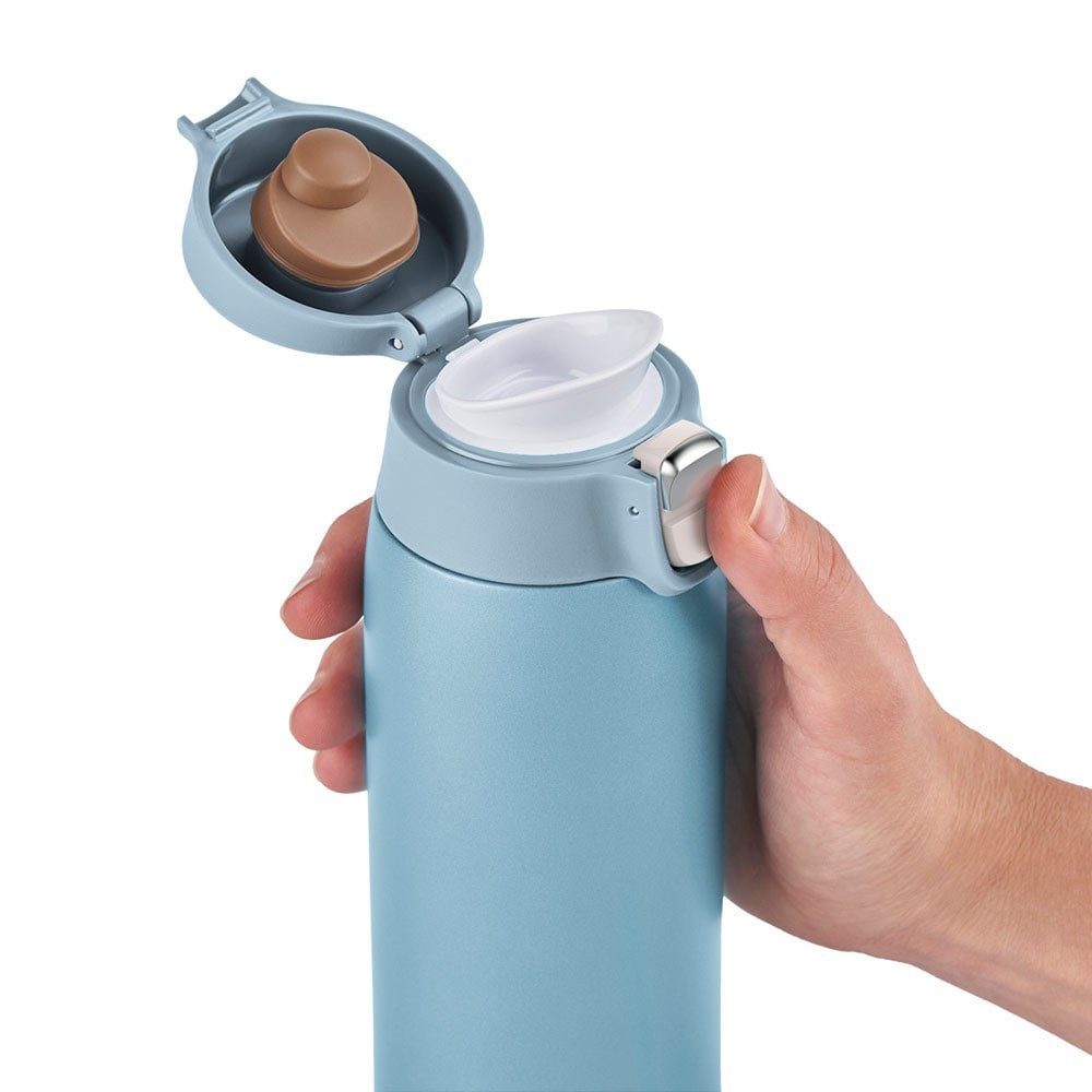 Taza Térmica Ligera Emsa Travel Mug Azul Claro, 0,4 Litros, Tapa Abatible N2151800