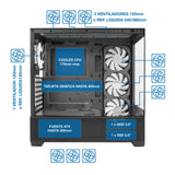 Coolbox Caja Atx Gaming Ga250 Cristal 4xvent.Argb Grafica 400mm Coo-Cha-Ga250-0
