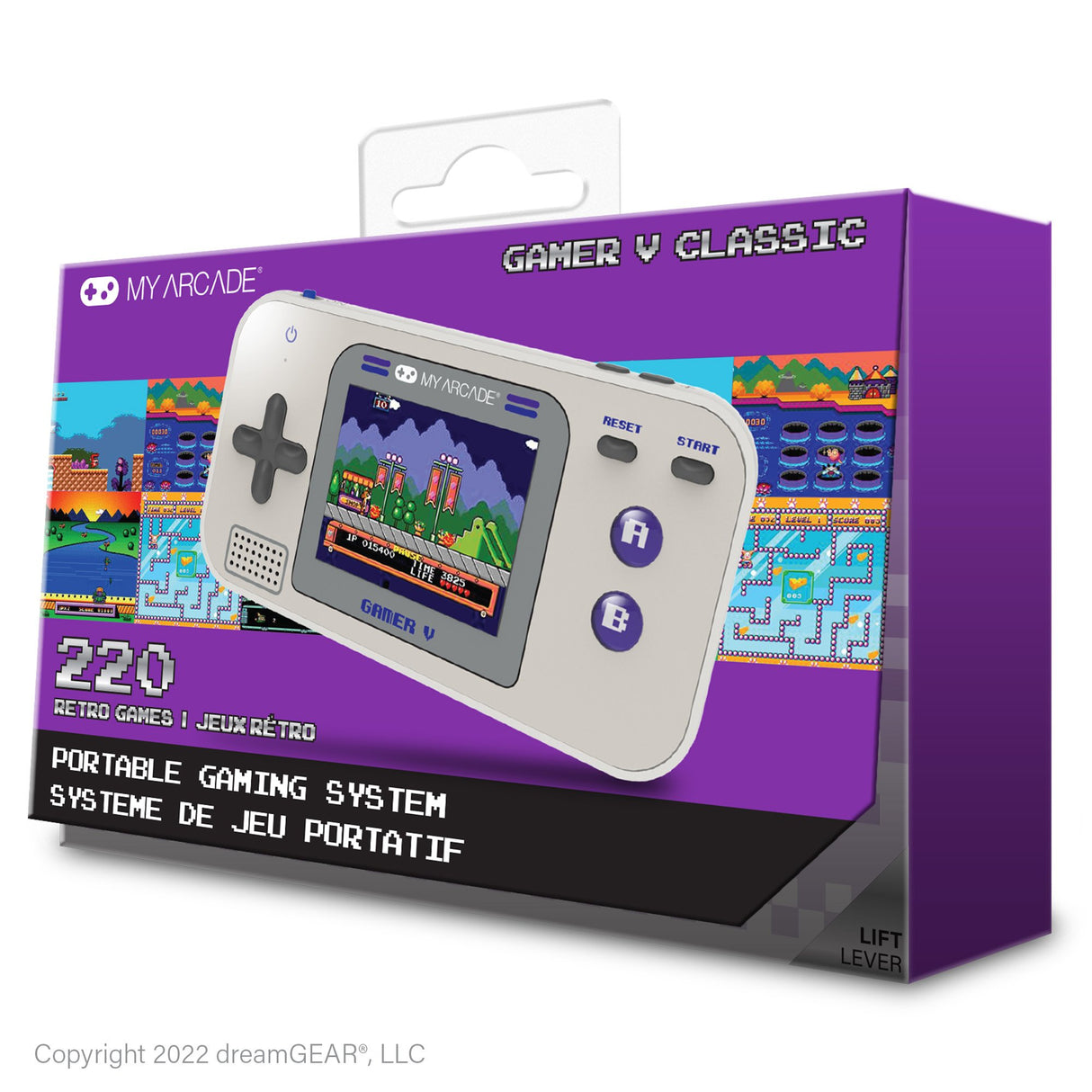EAN 0845620039203 - dreamGEAR My Arcade Gamer V Classic (220 in 1) Gray & Purple imagen 1