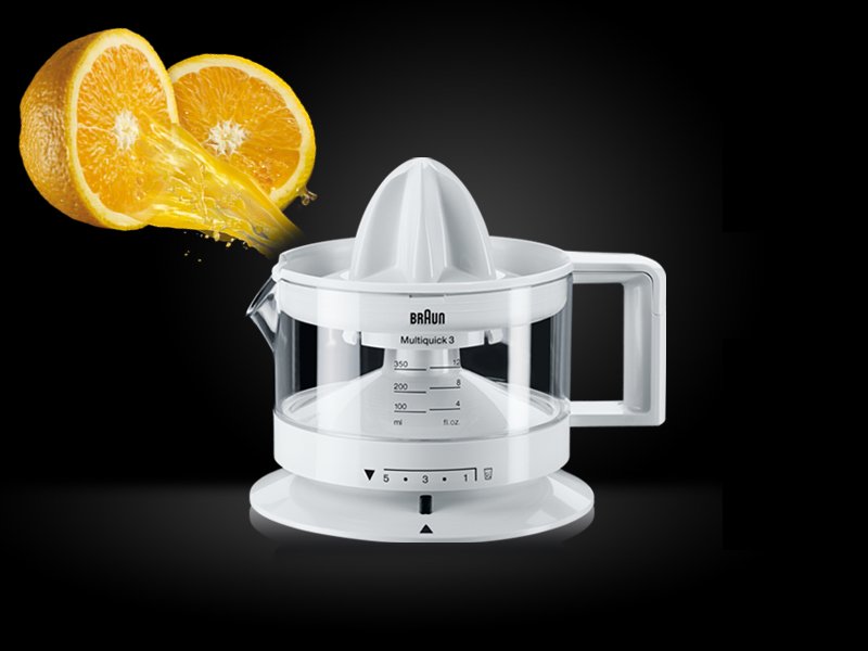 EAN 8021098773005 - Braun TributeCollection CJ 3000 prensa de cítricos eléctricos 0,35 L 20 W Transparente, Blanco imagen 2