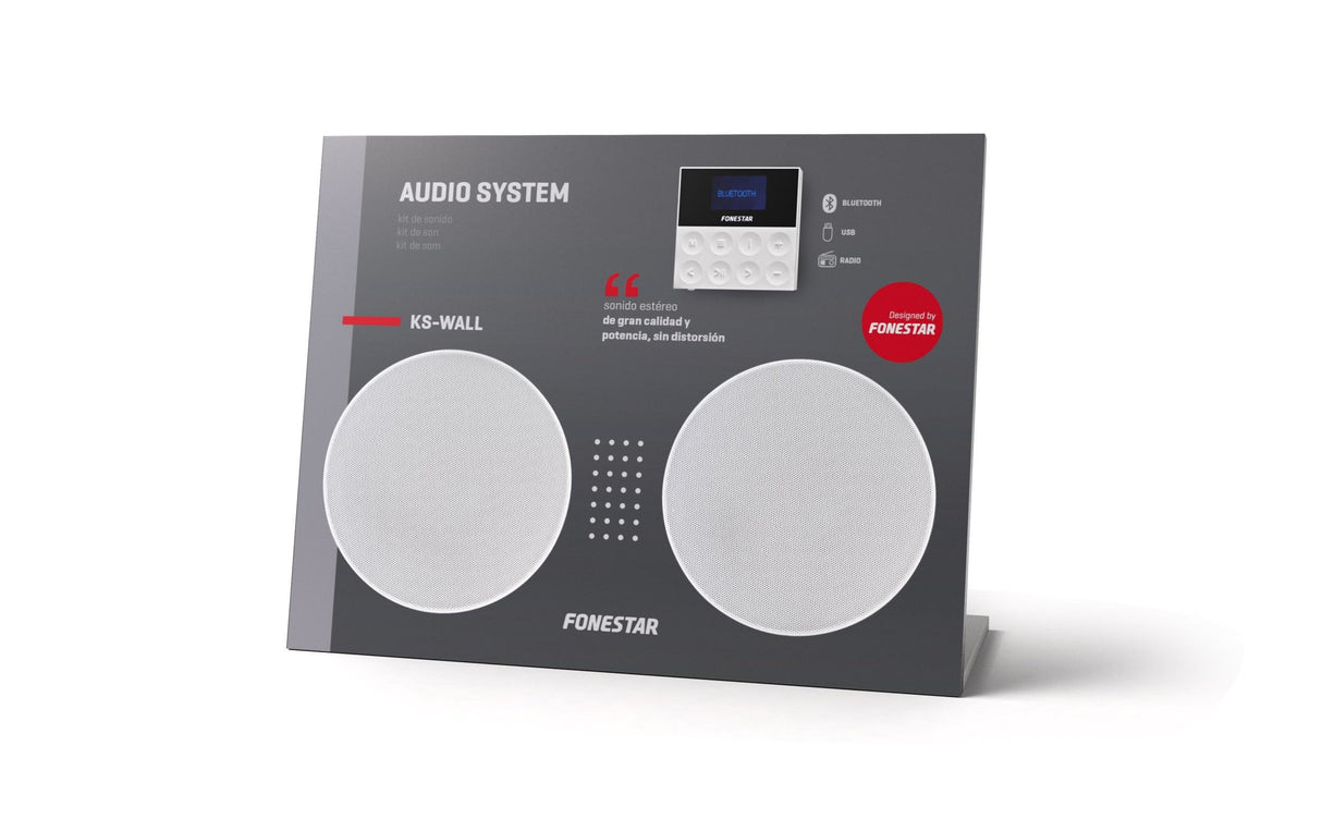 EAN 8422521013055 - Fonestar KS-WALL sistema de audio para el hogar Minicadena de música para uso doméstico 30 W Negro, Gris, imagen 3