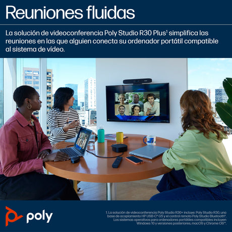 EAN 0197497463224 - HP Poly Studio R30 USB Video Bar Gris 3840 x 2160 Pixeles imagen 5