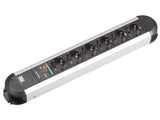 Enchufe Bachmann Primo Alu , 6 Vías, Negro, 2,0 M, Sin Interruptor