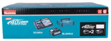 Makita Power Source Kit Li 40v 4ah, Cargador Negro/Azul, 2x Batería Bl4025, 1x Cargador Rápido Dc40ra, Makpac Tamaño 1