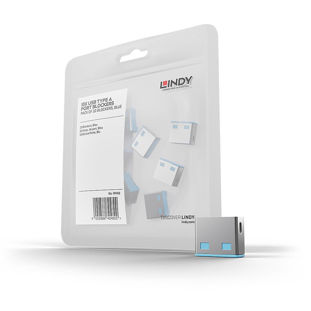 EAN 4002888404624 - Lindy 40462 bloqueador de puerto USB tipo A Azul Acrilonitrilo butadieno estireno (ABS) 10 pieza(s) imagen 1