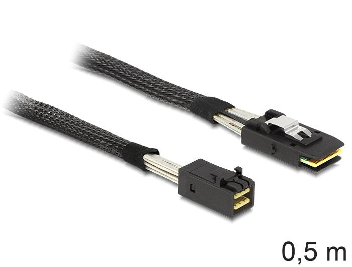 EAN 4043619833887 - DeLOCK 83388 cable Serial Attached SCSI (SAS) 0,5 m Negro imagen 1