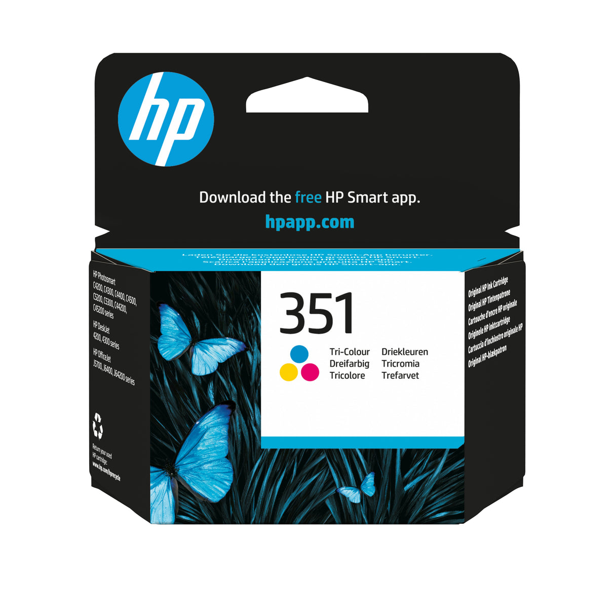 EAN 0808736844772 - HP 351 Tri-color Original Ink Cartridge cartucho de tinta 1 pieza(s) Cian, Magenta, Amarillo imagen 1