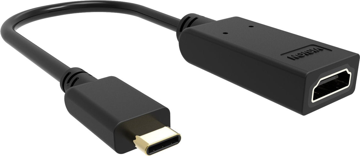 Vision Tc-Usbchdmi/Bl Adaptador De Cable De Vídeo Usb Tipo C Hdmi Tipo A [Estándar] Negro