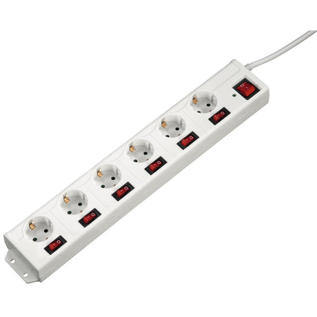 EAN 4047443325488 - Hama 137239 base múltiple 1,4 m 6 salidas AC Interior Blanco imagen 1