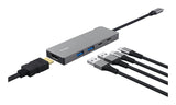 Hub 5 Puertos Usb-C Dalyx Gris Trust 2xusb/ 1xhdmi 2xusb Tipo-C/ Gris