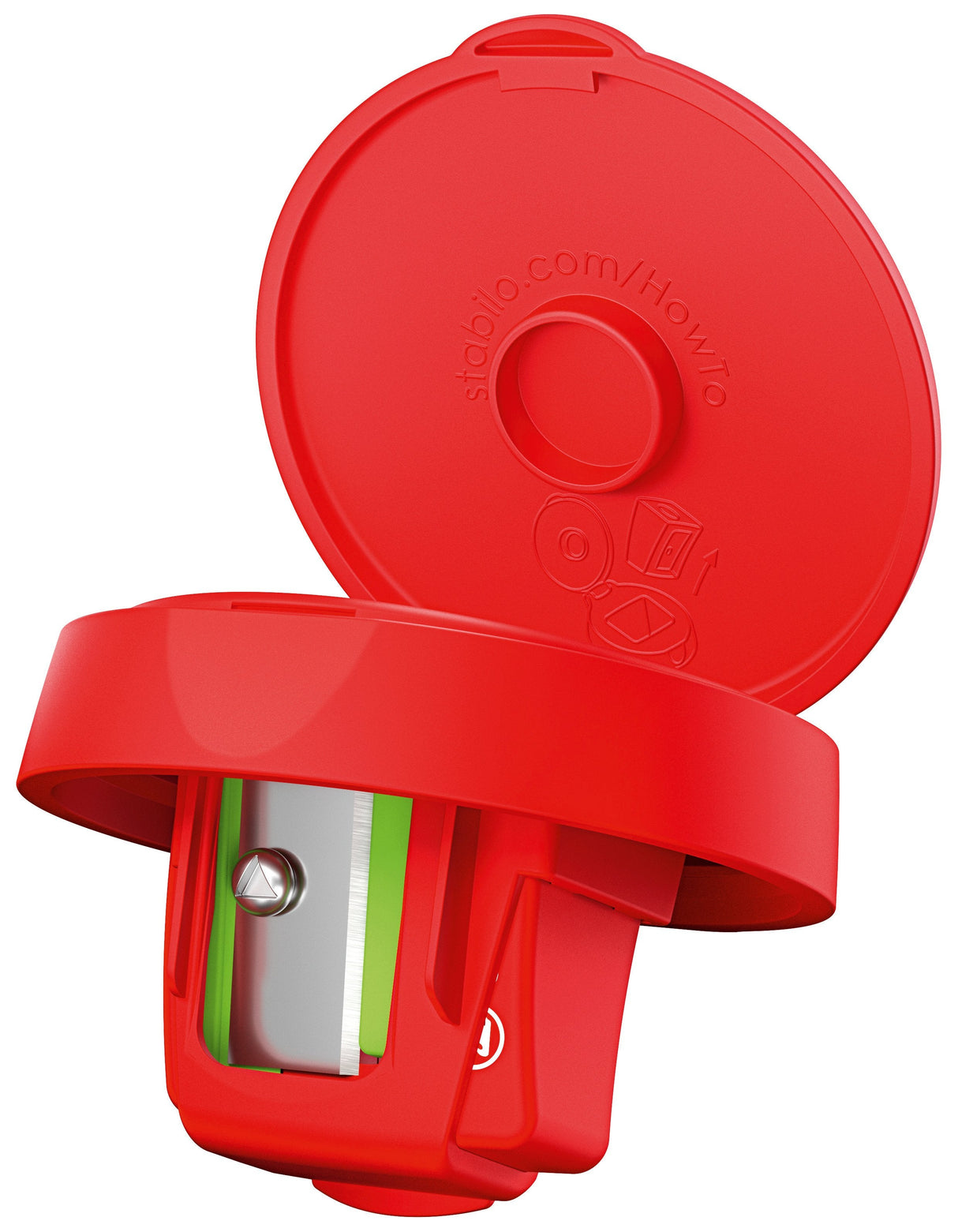 Stabilo Sacapuntas Con Depósito Y Tapa Woody 3 En 1 Rojo