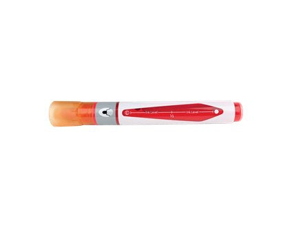 Nobo Caja De 10 Rotuladores Para Pizarra Blanca - Punta Redonda 3mm - Tinta Liquida - Nivel De Tinta - Color Rojo