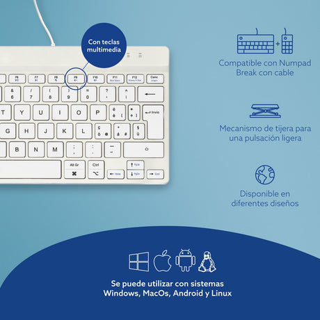 EAN 8719274491774 - R-Go Tools RGOCOITWDWH teclado Oficina USB Italiano imagen 10