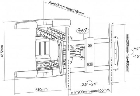 EAN 4015867187081 - Equip 650314 soporte para TV 139,7 cm (55") Negro imagen 5