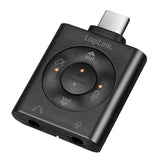 Logilink Adaptador Audio 1xusb-C -> 2x3,5mm/F, Virt.7.1,0.15m