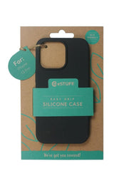 Estuff Black Silk-Touch Silicone Case For Iphone 13 Pro Funda Para Smartphone 15,5 Cm [6.1] Negro