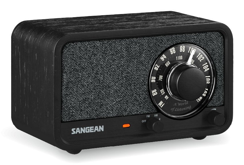 Sangean Wr-8 Roble De Medianoche Radio Analógica De Madera Con Am Fm Bluetooth