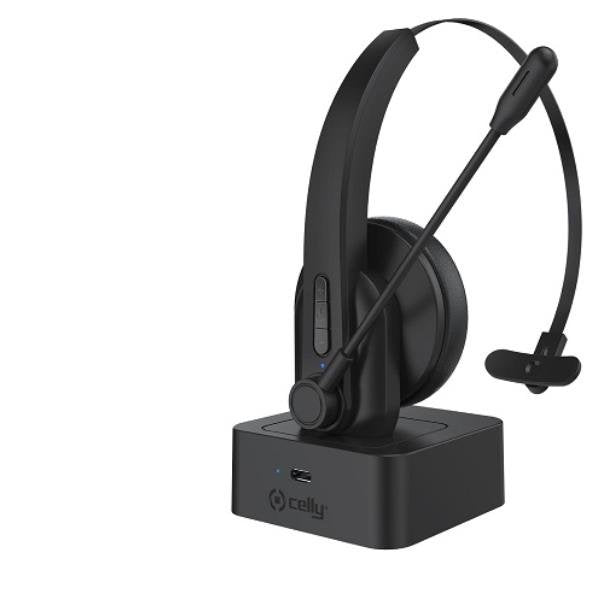 Celly Swheadsetmono Auriculares Inalámbrico Bluetooth Base De Carga Negro