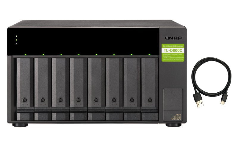 EAN 4713213516188 - QNAP TL-D800C caja para disco duro externo Carcasa de disco duro/SSD Negro, Gris 2.5/3.5" imagen 1