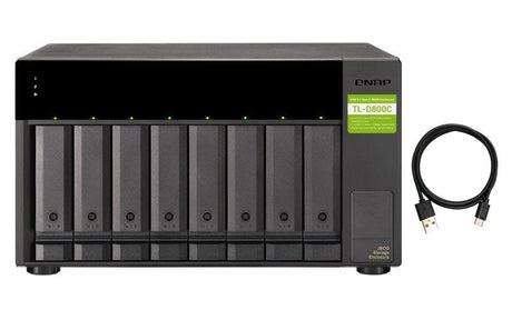 EAN 4713213516188 - QNAP TL-D800C caja para disco duro externo Carcasa de disco duro/SSD Negro, Gris 2.5/3.5" imagen 1