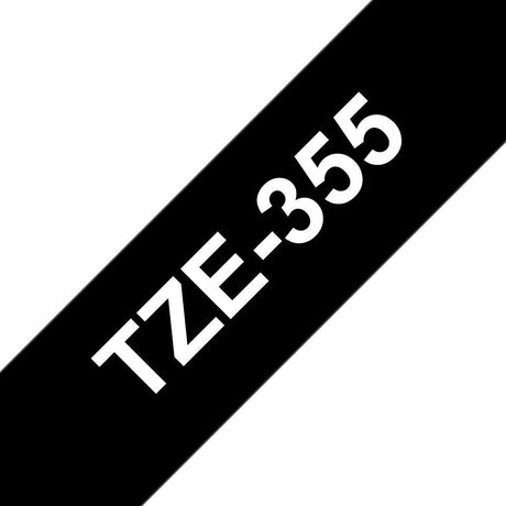 EAN 4977766681797 - Brother TZE-355 cinta para impresora de etiquetas Blanco sobre negro imagen 1