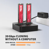 Adsa-M2c22l Base De Conexión Usb-C 3.2 Gen2x2 - 2 X Nvme M.2 20gbps