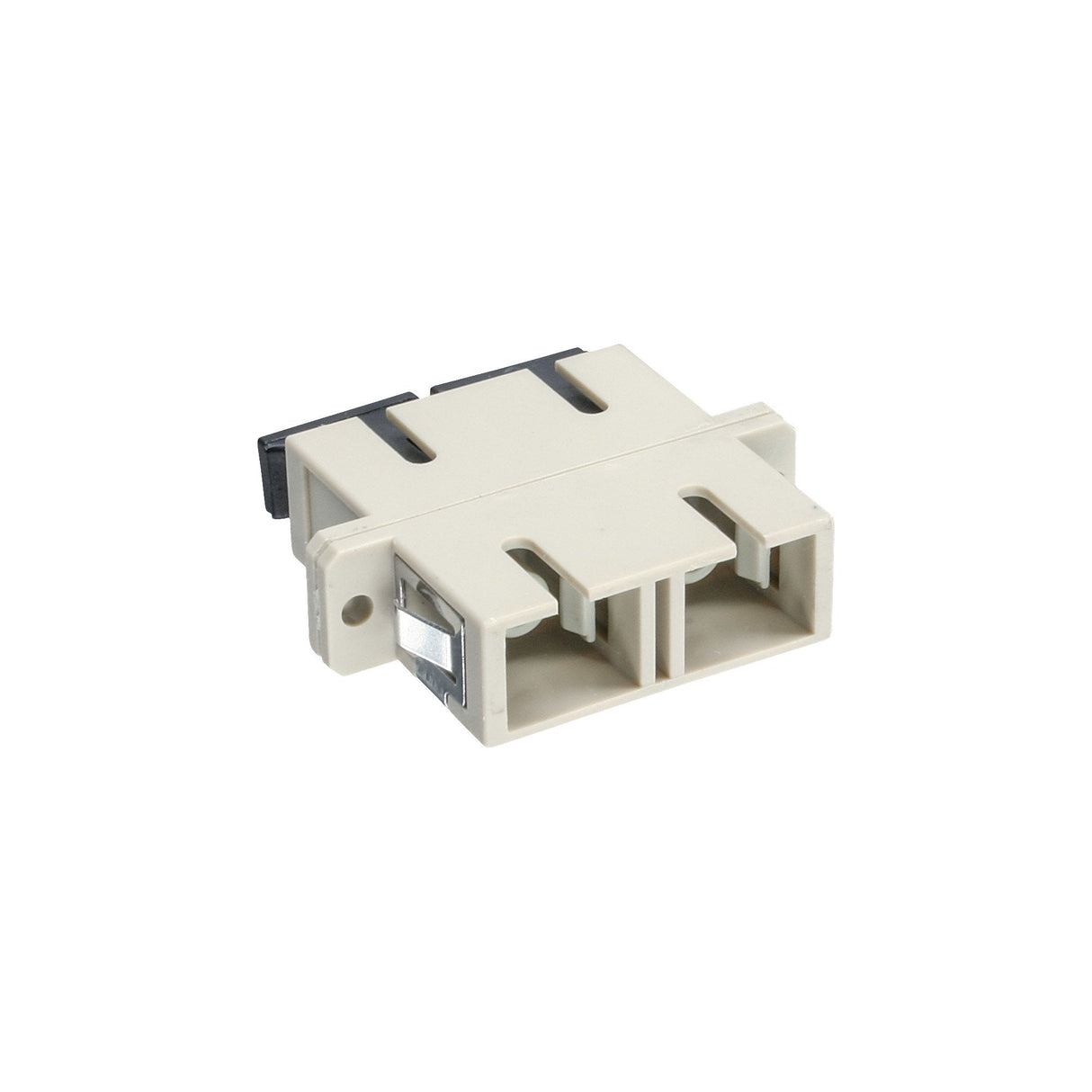 Adaptador De Fibra Óptica Inline Duplex Sc/Sc Mm Funda De Cerámica Con Brida Gris