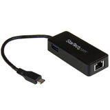 Startech Adaptador Red Usb-C A Rj45 Gigabit Â + 1 Puerto Usb 3.0 Us1gc301au