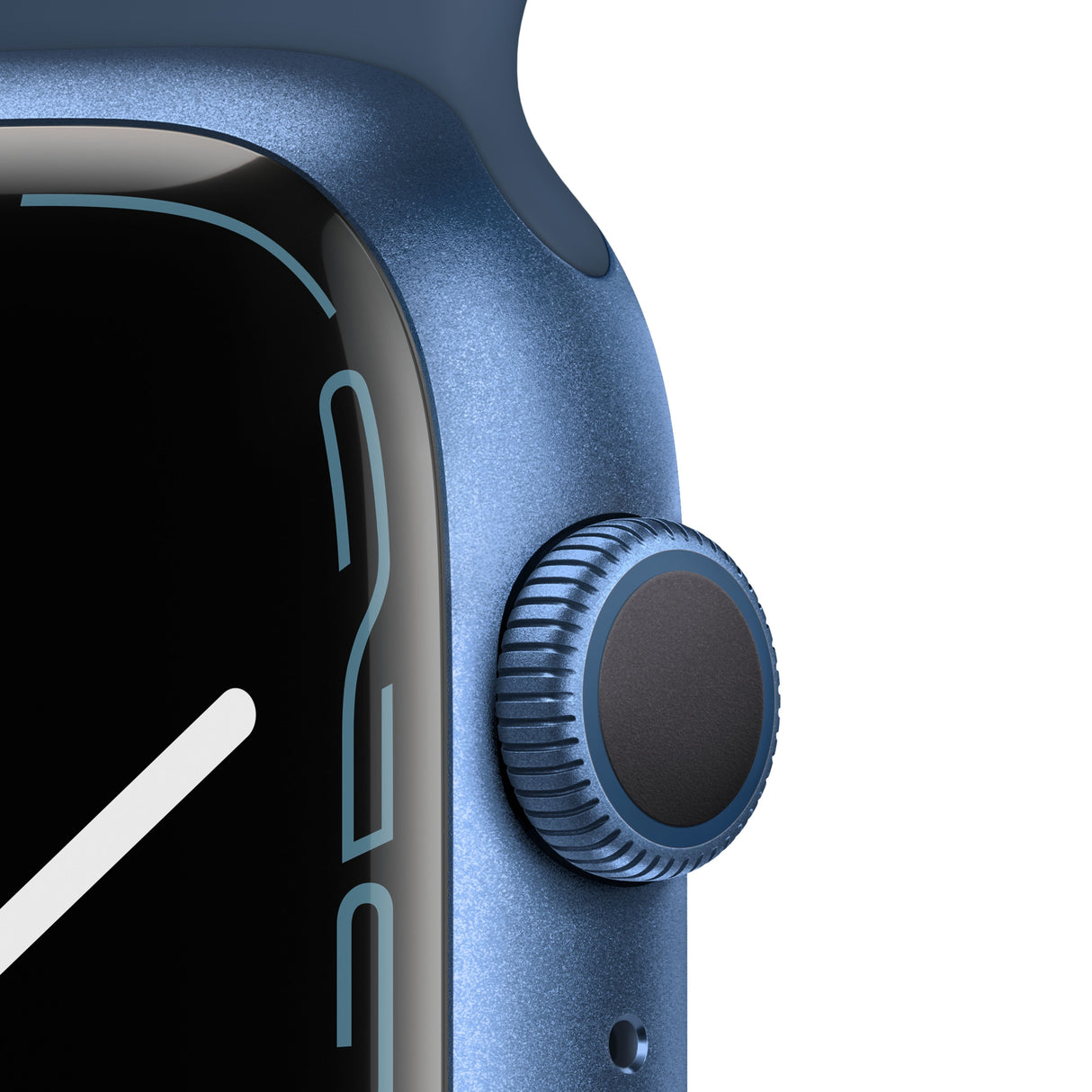 Apple Watch Series 7 Gps 45 Mm Caja De Aluminio En Azul Correa Deportiva Azul Abismo