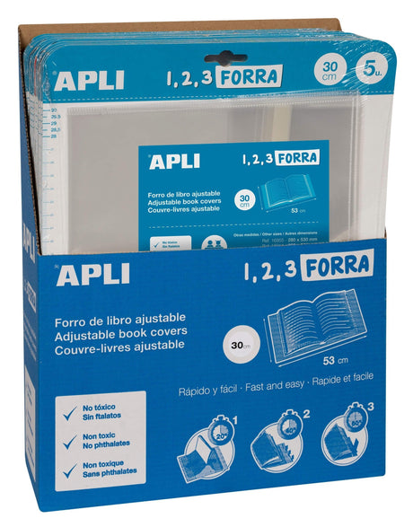 EAN 8410782169147 - APLI 16914 funda para libros y revistas 5 pieza(s) Transparente imagen 3