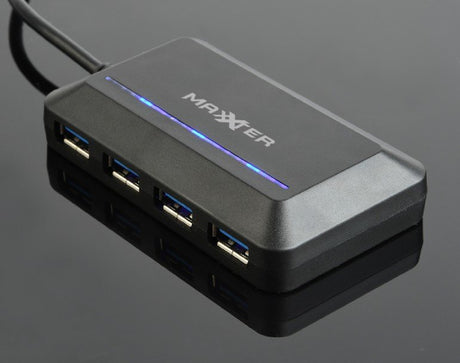 EAN 8716309103152 - Maxxter ACT-HUB3C-4P hub de interfaz USB 3.2 Gen 1 (3.1 Gen 1) Type-A 5000 Mbit/s Negro imagen 3
