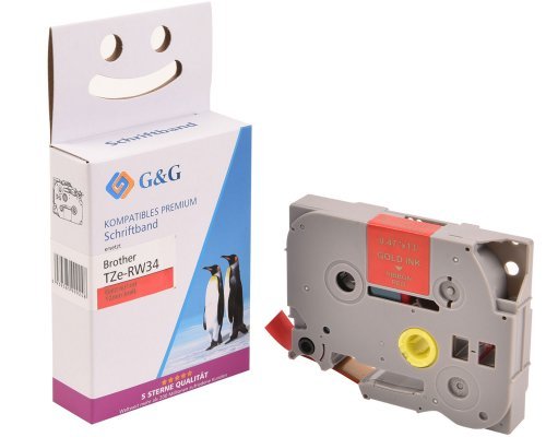 G&G Seiden Cinta Para Etiquetadora Compatible Con Brother Tze-R434