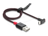 Delock Easy-Usb 2.0 Cable Typ-A Stecker Zu Usb Type-C Stecker Gewinkelt Oben   Unten 0,5 M Schwarz