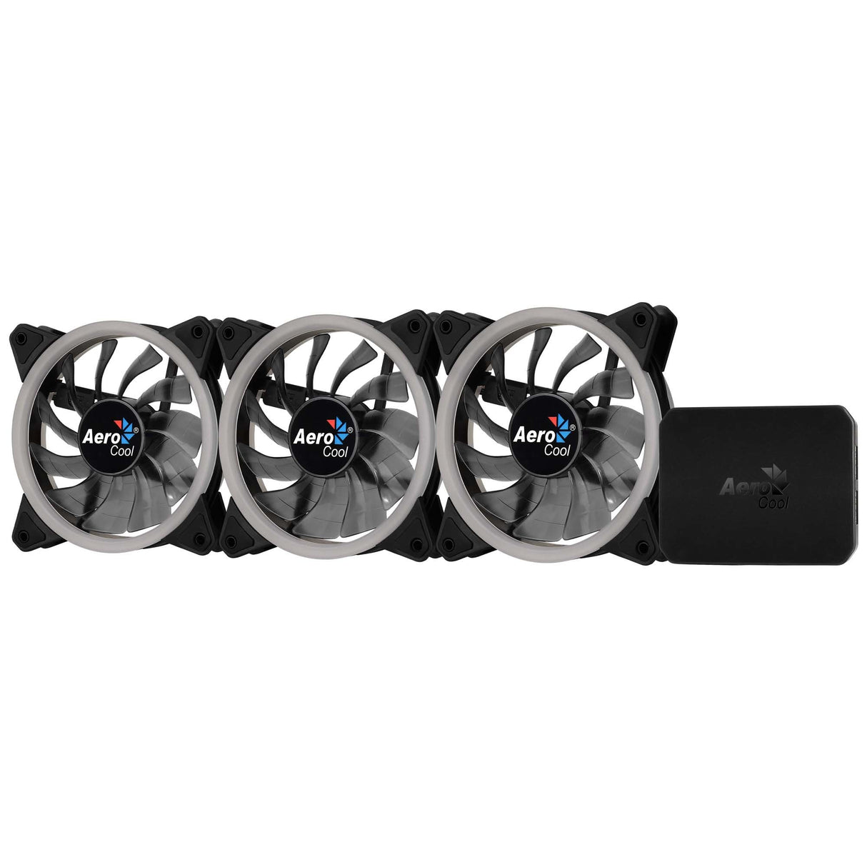 Ventilador Aerocool Rev Rgb Pro 12cm 1200rpm 15.1dba Iluminación Anillo Dual Led 16.8 Millones De Colores Control P7-H1