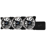 Ventilador Aerocool Rev Rgb Pro 12cm 1200rpm 15.1dba Iluminación Anillo Dual Led 16.8 Millones De Colores Control P7-H1