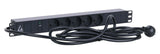 19" Rack Mount Power Strip, 1u, 10a With 5 X Danish Type Lvr261816d