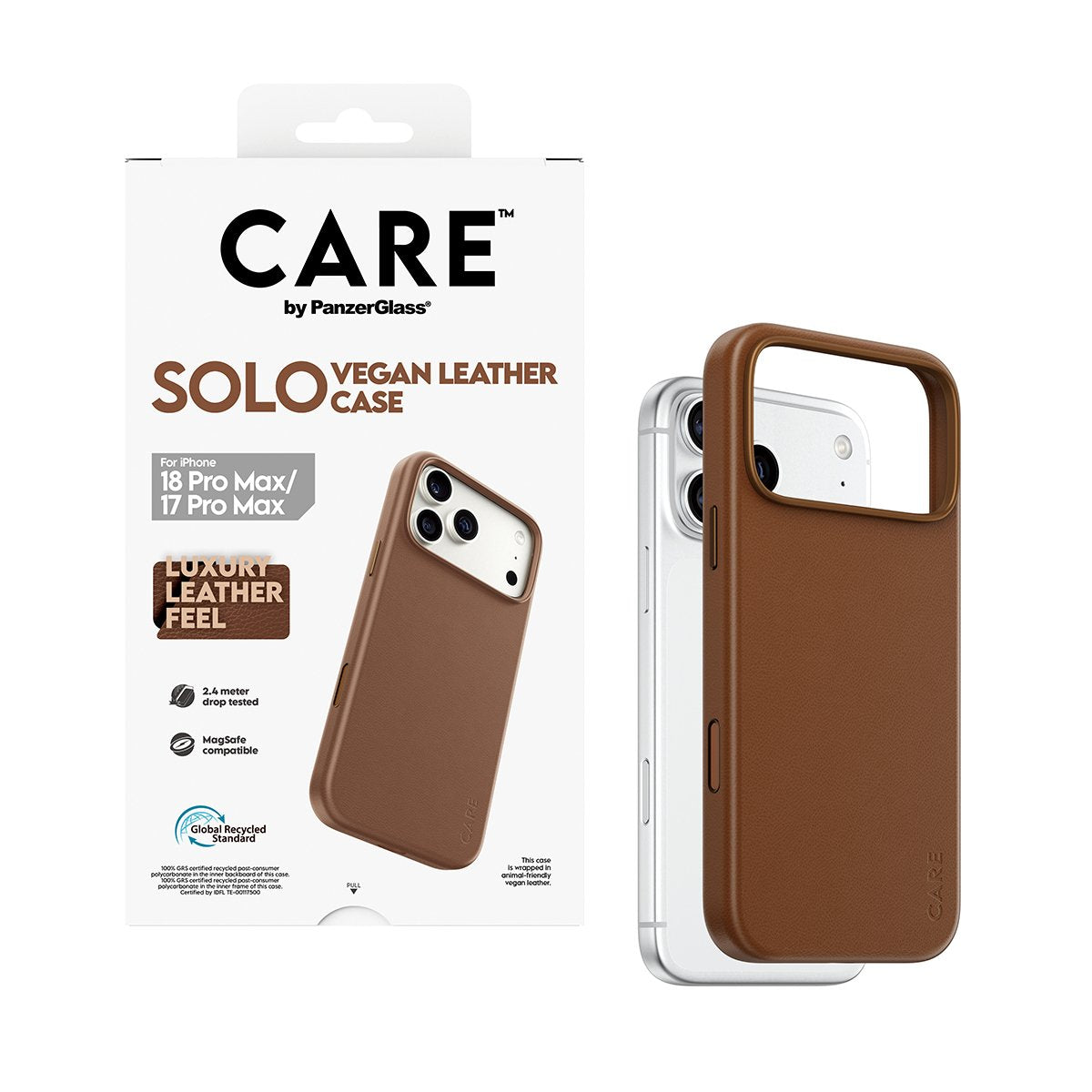 Panzerglass Care Solo Veganleathercase Brown Magsafe Iphone 18 Promax/17 Promax