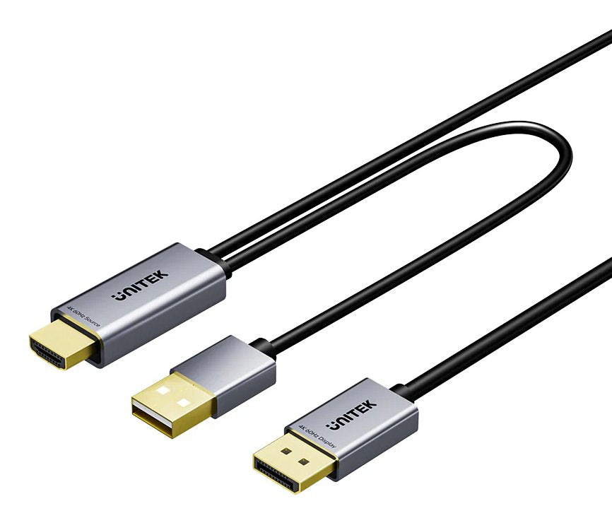 Unitek V1714agy01 Hdmi 2.0 To Displayport 1.2 4k Cable 1.8m M M