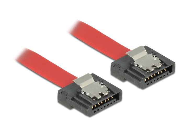 Delock Cable Metálico Rojo Sata Flexi 6 Gb/S De 10 Cm