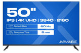 Japannext Jn-Ips500uhd60f Pantalla Para Pc 127 Cm (50") 3840 X 2160 Pixeles 4k Ultra Hd Negro