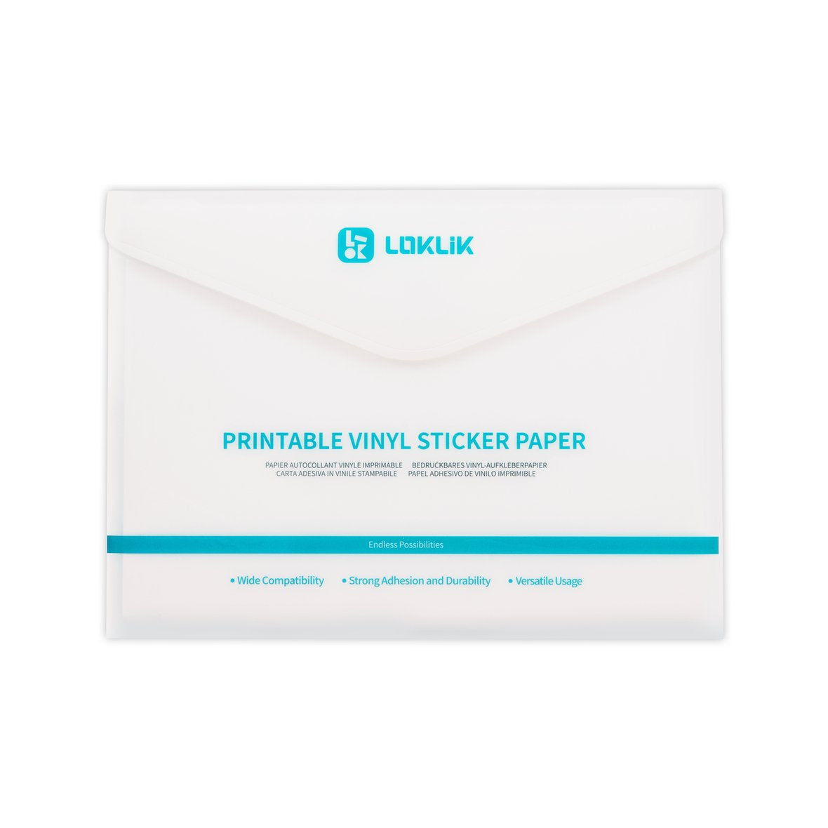 Loklik Bedruckbares Vinyl-Aufkleberpapier Matt A4 - 20er-Pack