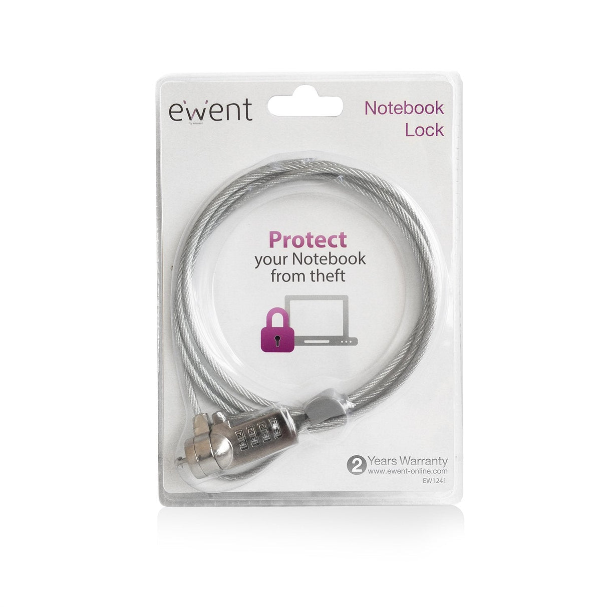 Ewent Candado Seguridad Para Portatil Con Combinacion  1,5m Ew1241