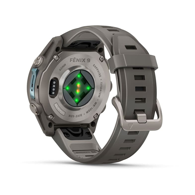 Garmin Fenix 9 Titanio Con Correa De Silicona En Gris Smartwatch 43mm