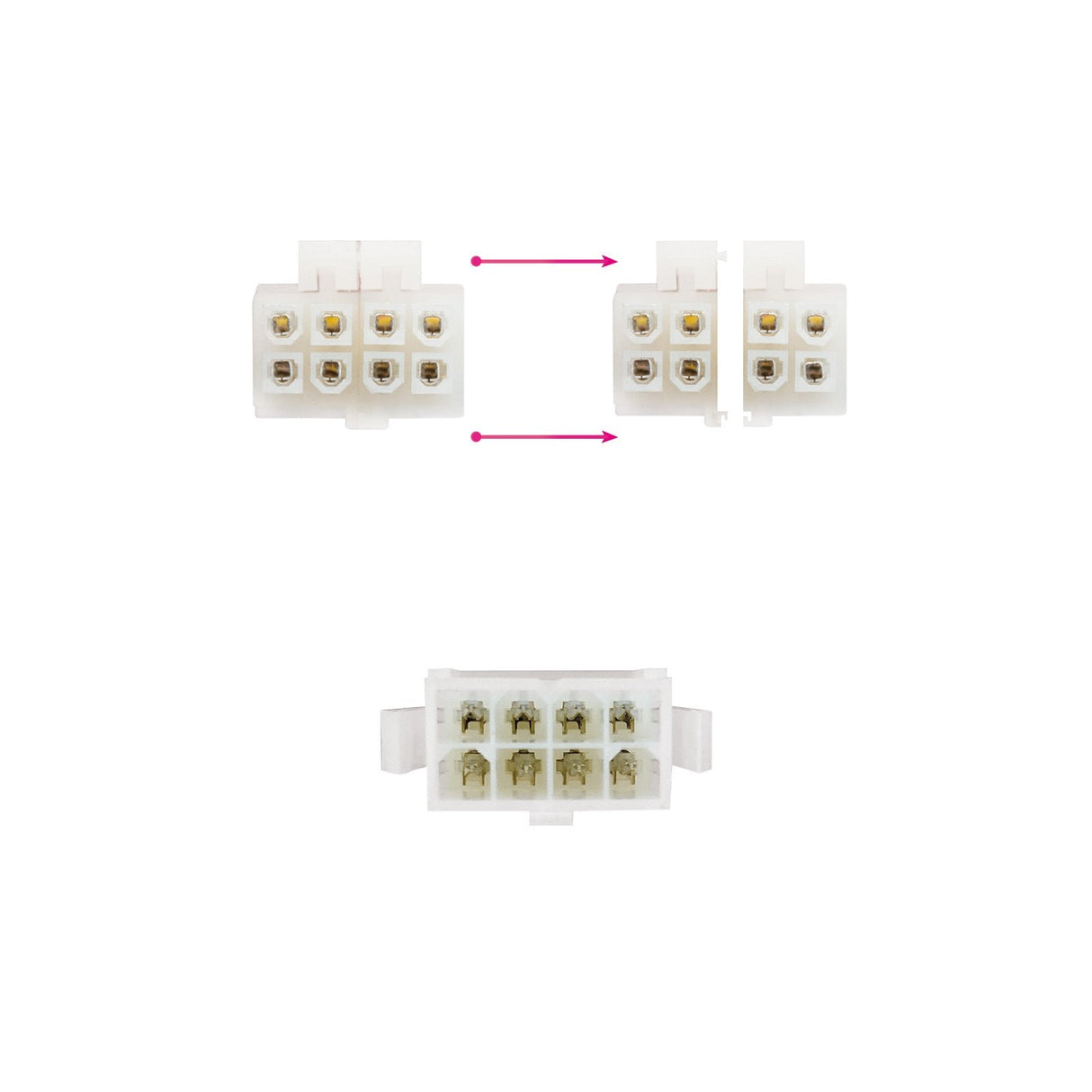 Cable Alimentacion Extensor Fuente 8pines H-4+4pines N 30cm Nanocable 10.19.1402u