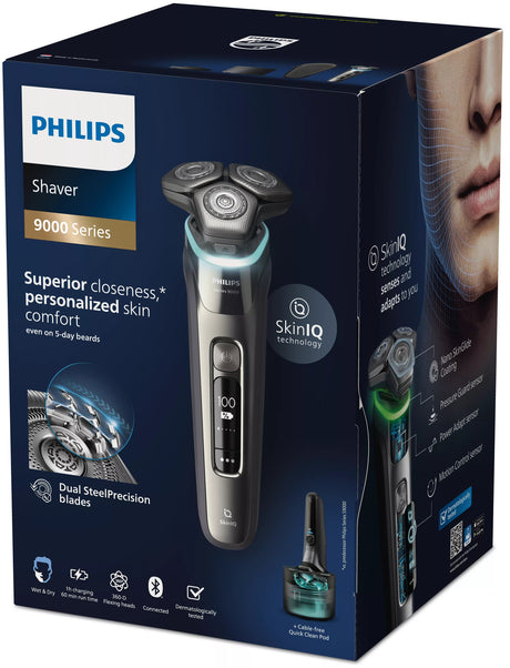 EAN 8720689018142 - Philips SHAVER Series 9000 S9974/55 afeitadora Máquina de afeitar de rotación Recortadora Cromo imagen 4