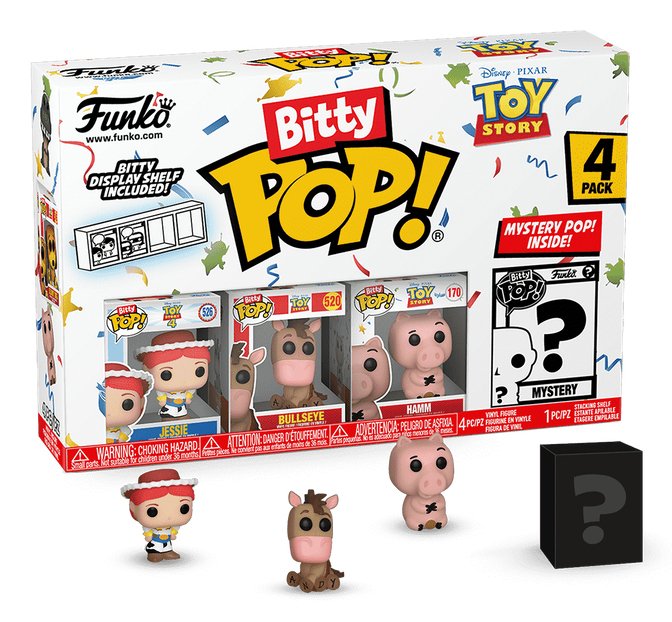 Blister 4 Figuras Bitty Pop Disney Toy Story Jessie