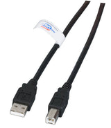 Efb Usb2.0 Anschlusscable A-B, St.-St., 1,0m, Schwarz, Lszh