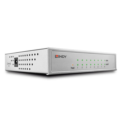 EAN 4002888205450 - Lindy 25045 switch Gestionado Gigabit Ethernet (10/100/1000) Energía sobre Ethernet (PoE) Plata imagen 1